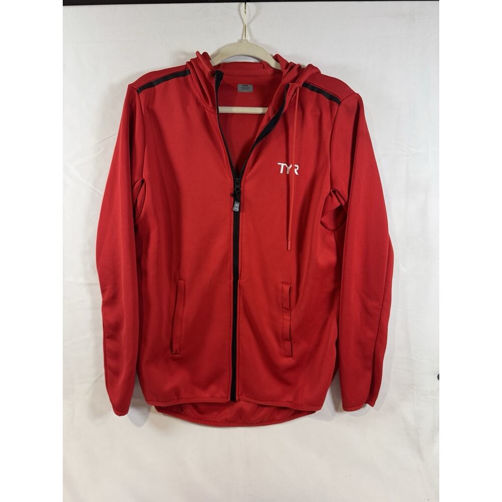 TYR Jacket Mens Medium Red Full Zip Hoodie NEW! Swimming